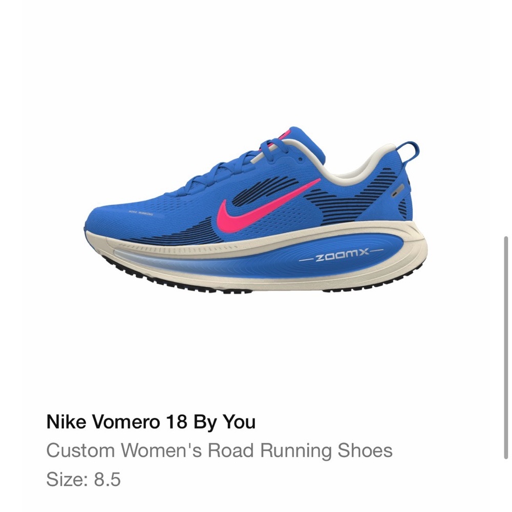 Nike Vomero 18 Women's Athletic Shoes - Blue and Pink